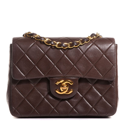 Chanel Lambskin Quilted Mini Square Flap Brown 1 of 10