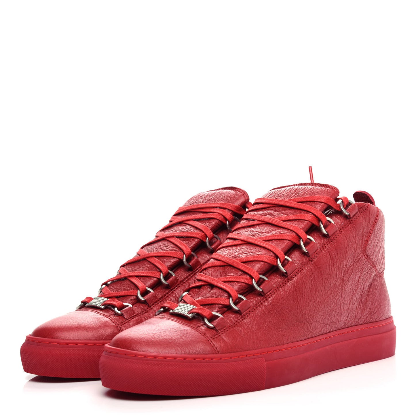 Agneau Areana Opaque Womens High Top Sneakers 41 Rouge Grenade
