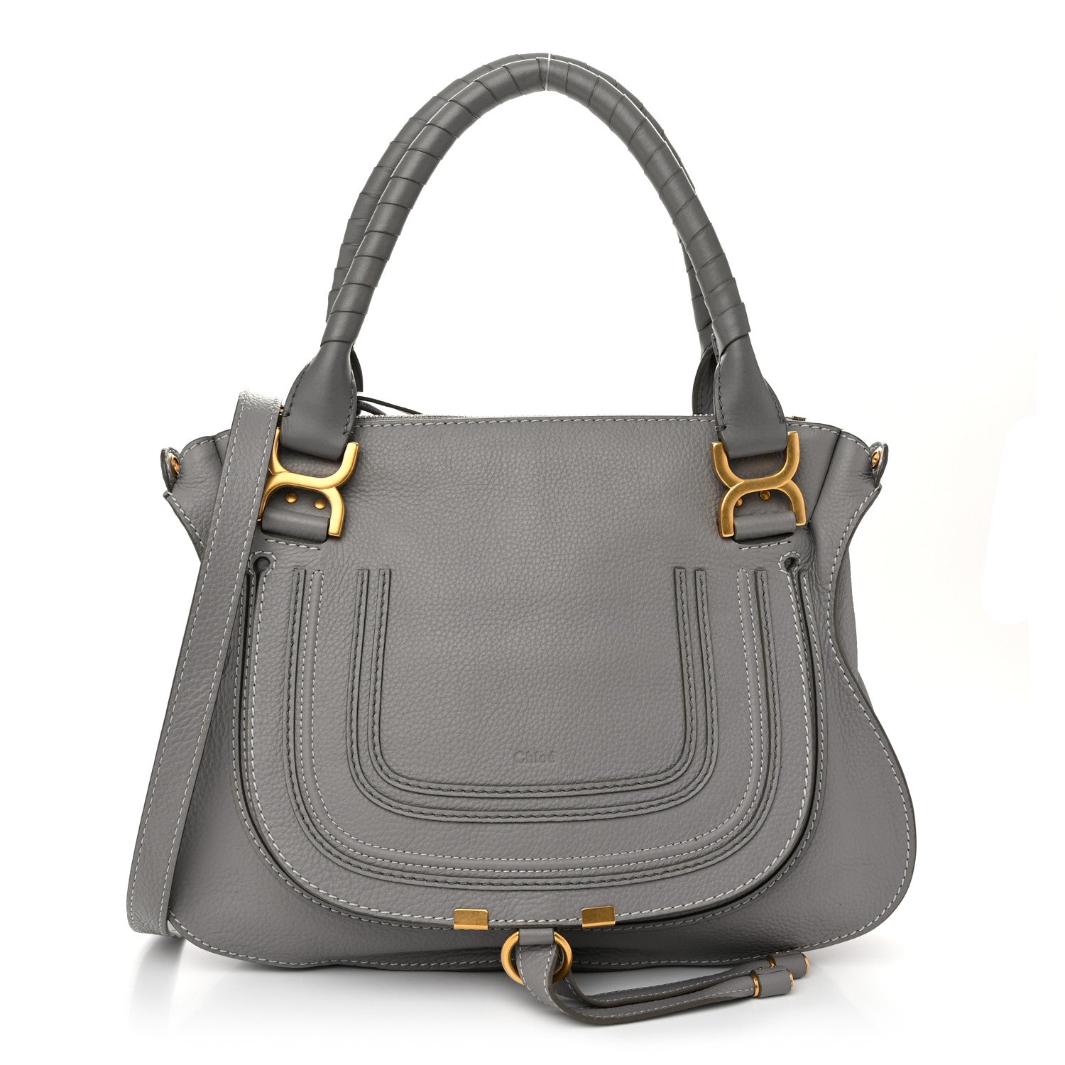 Chloe Calfskin Medium Marcie Satchel Cashmere Grey 1 of 10