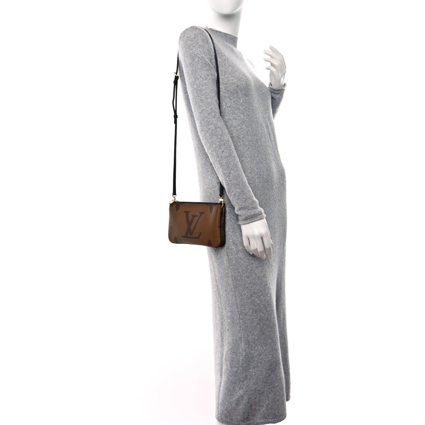 Reverse Monogram Giant Double Zip Pochette