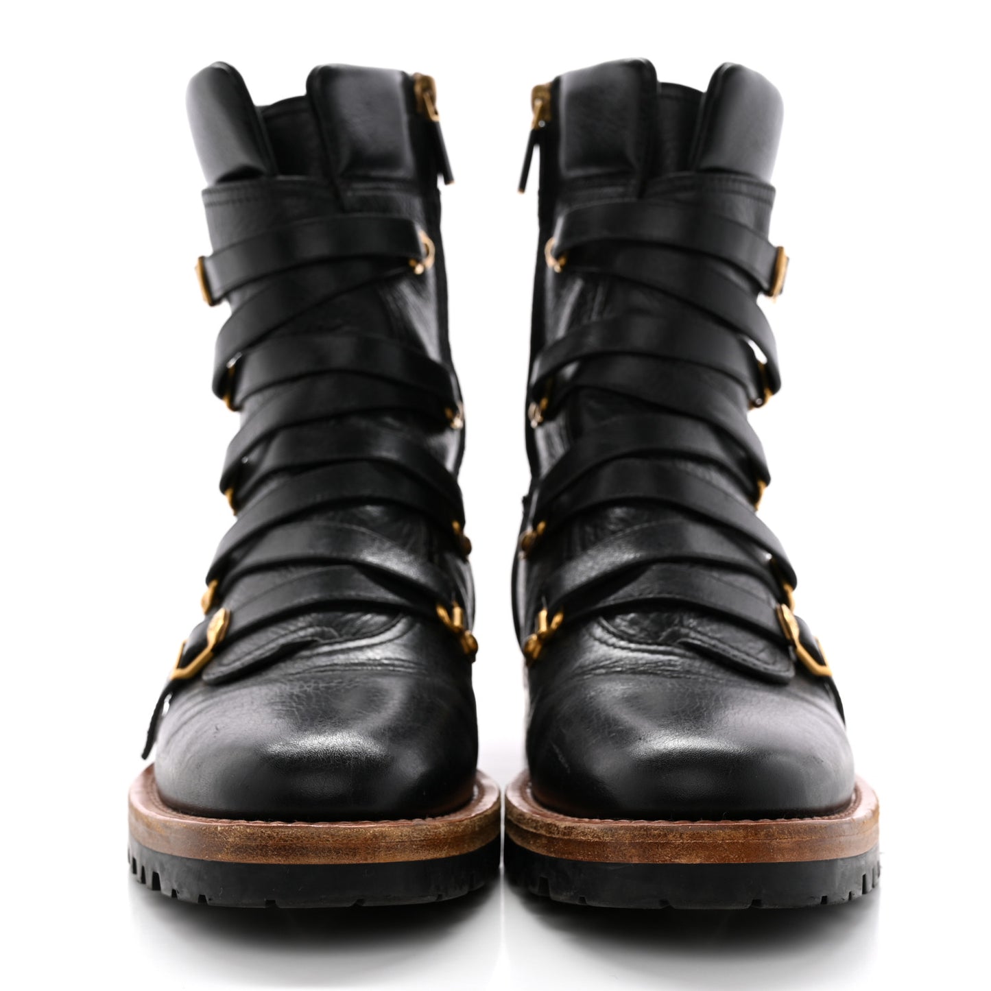 Shiny Calfskin Wildior Low Boot 38 Black