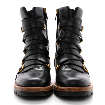Christian Dior Shiny Calfskin Wildior Low Boot 38 Black 2 of 14