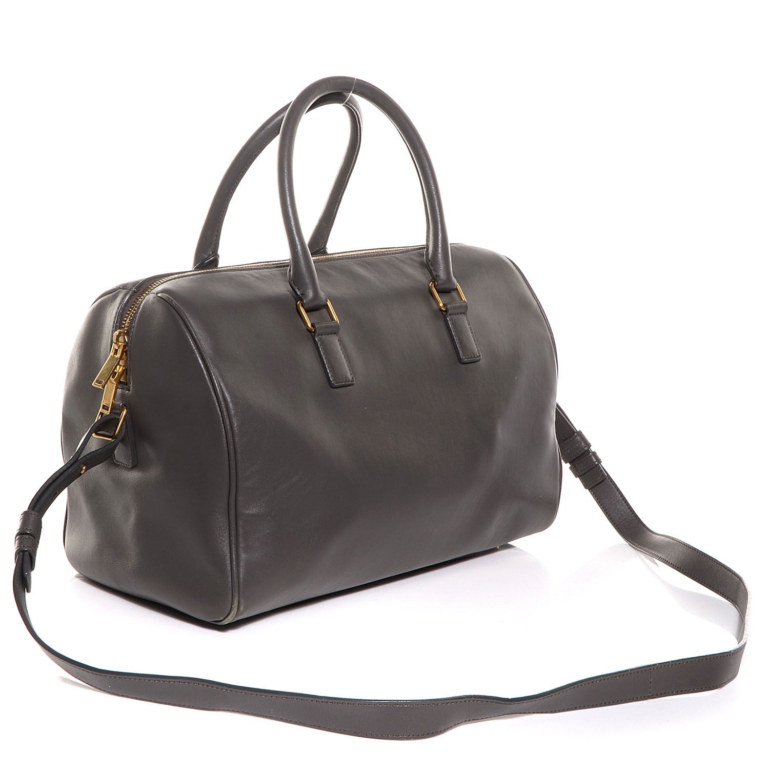 Saint Laurent Calfskin Classic Duffle 6 Earth 3 of 9