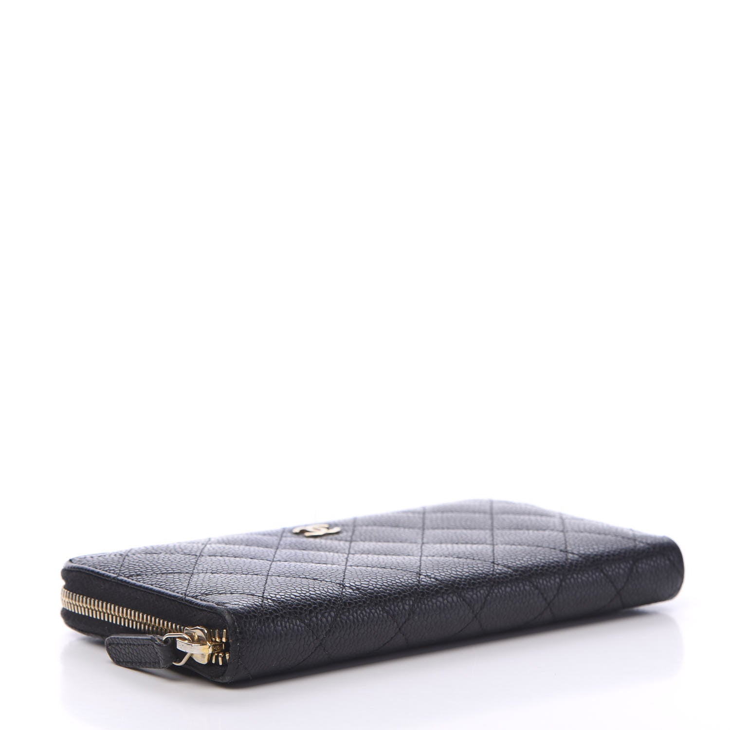 Chanel Caviar Quilted Large Gusset Zip Around Wallet Black 3 of 8