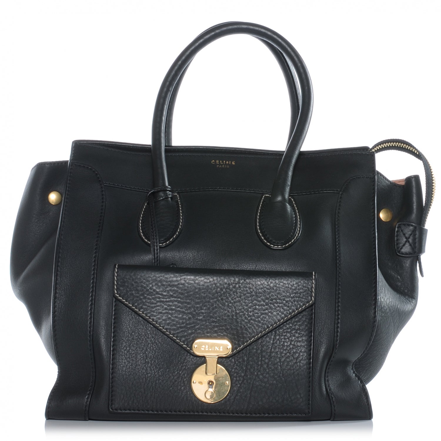 Celine Smooth Calfskin Mini Envelope Luggage Anthracite 1 of 13