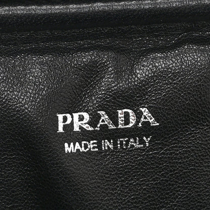 Prada Nappa Soft Padded Mini Triangle Crossbody Pouch Black 7 of 11