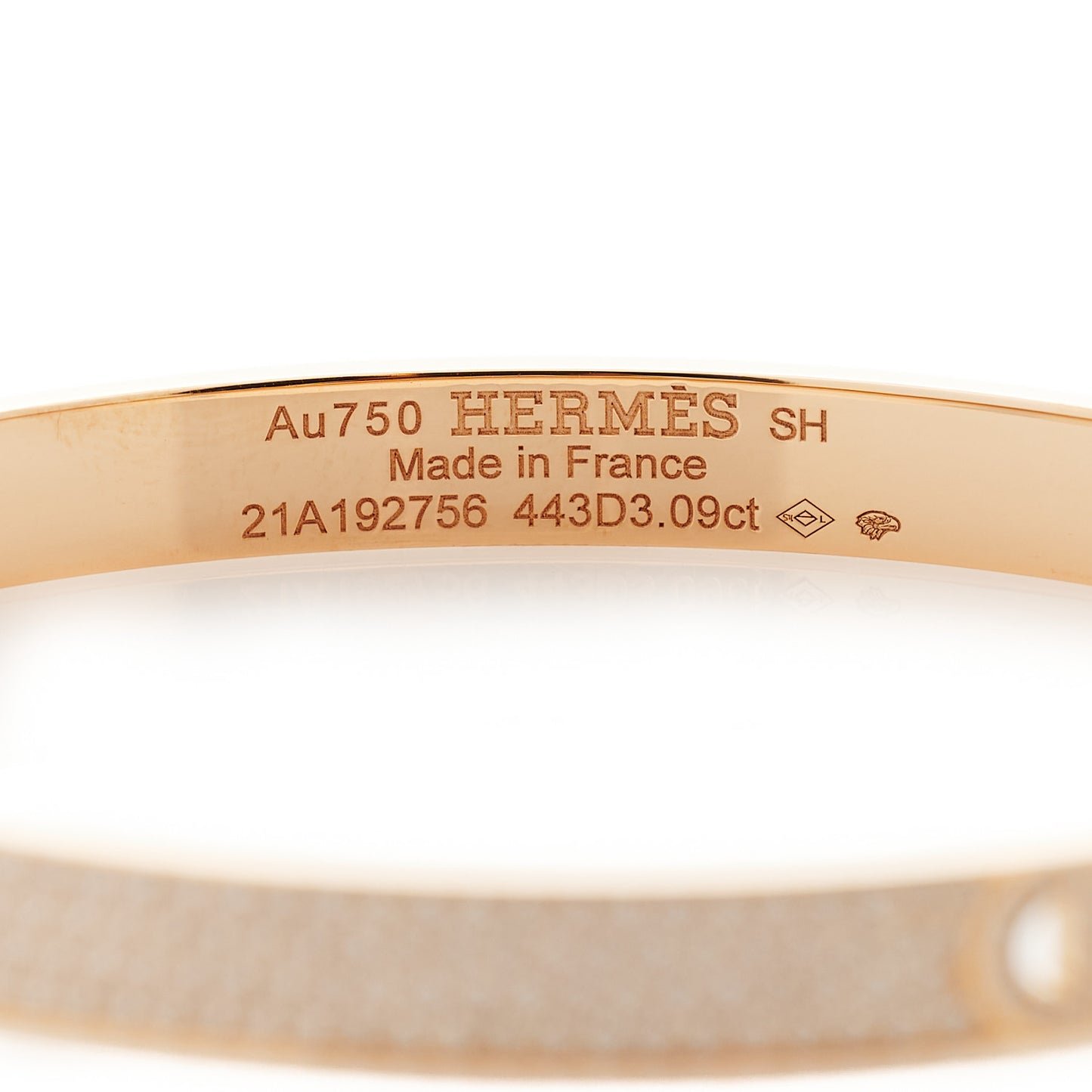 18K Rose Gold Pave Diamond H D'Ancre Bracelet SH