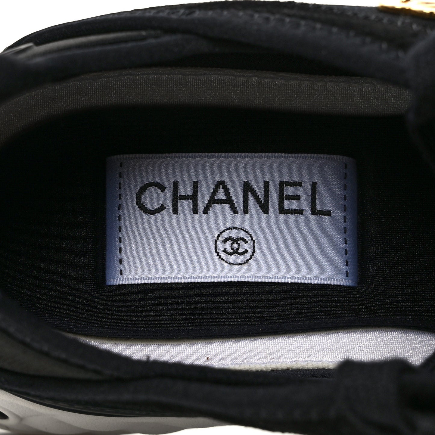 Velvet Calfskin Mixed Fibers CC Sneakers 37 Black