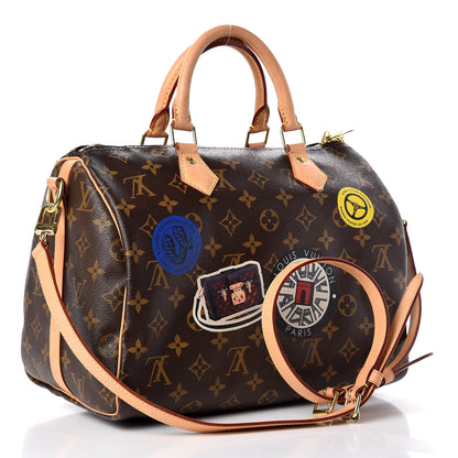 Louis Vuitton Monogram World Tour Speedy Bandouliere 30 4 of 16