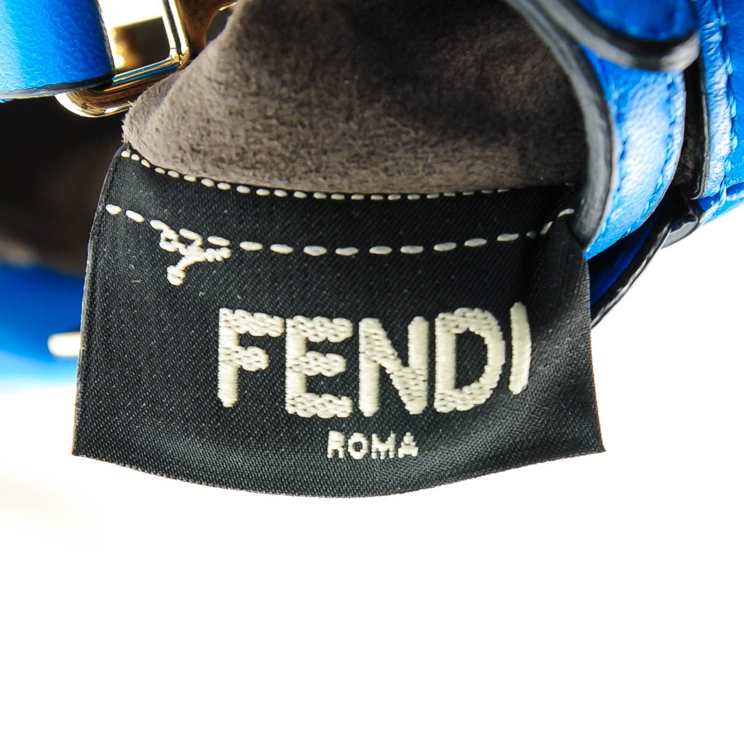 Fendi Shiny Nappa Micro Peekaboo Iconic Satchel Blue Royal 8 of 9