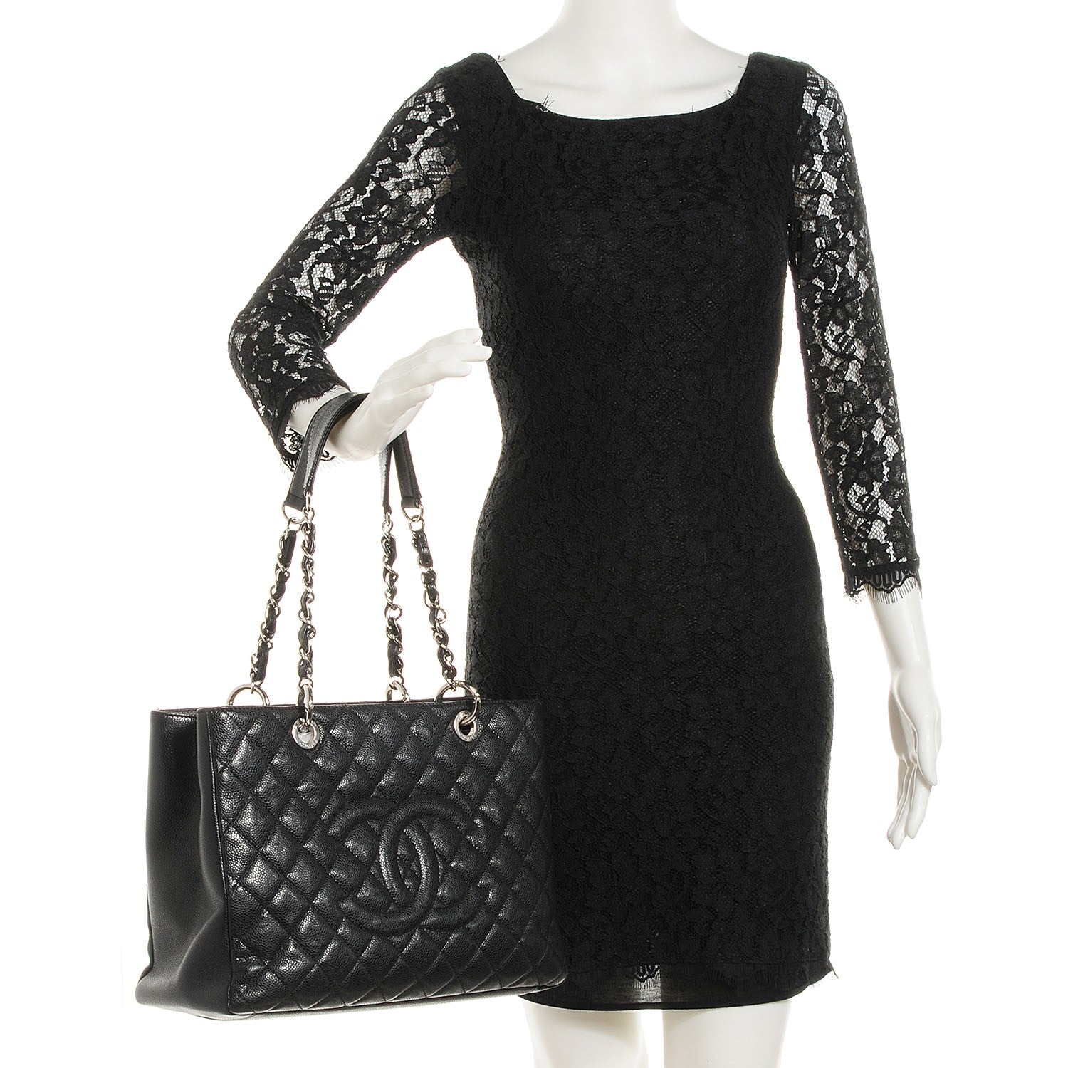 Chanel Caviar Quilted Grand Shopping Tote GST Black 2 of 7