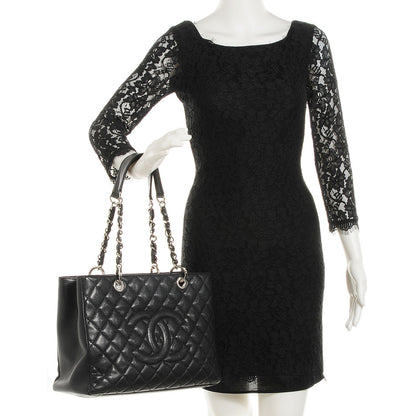 Chanel Caviar Quilted Grand Shopping Tote GST Black 2 of 7