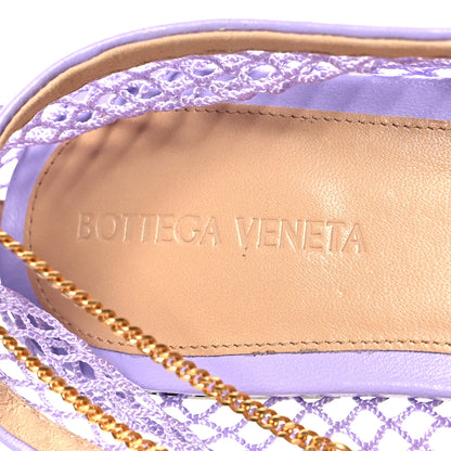 Bottega Veneta Mesh Nappa Chunky Chain Stretch Ballerina Flats 39.5 Wisteria 7 of 7