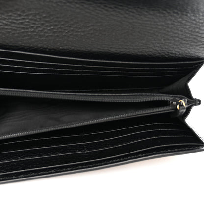 Gucci Dollar Calfskin GG Supreme Monogram GG Marmont Continental Wallet Black Beige Ebony 5 of 8