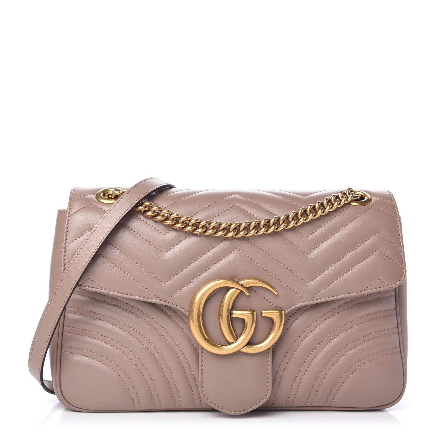 Calfskin Matelasse Medium GG Marmont Shoulder Bag Porcelain Rose