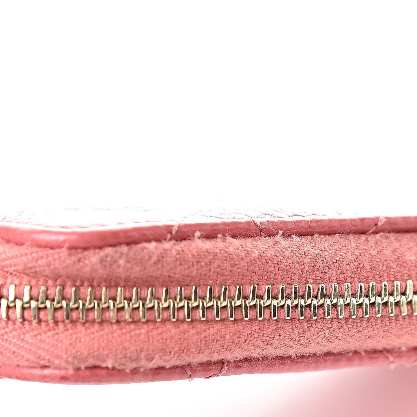 Caviar Quilted Zip Coin Purse Pink