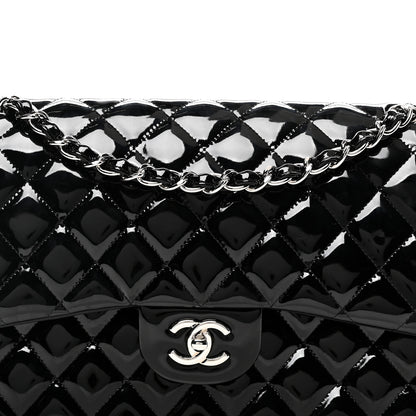Chanel Patent Quilted Jumbo Double Flap Black 8 of 11