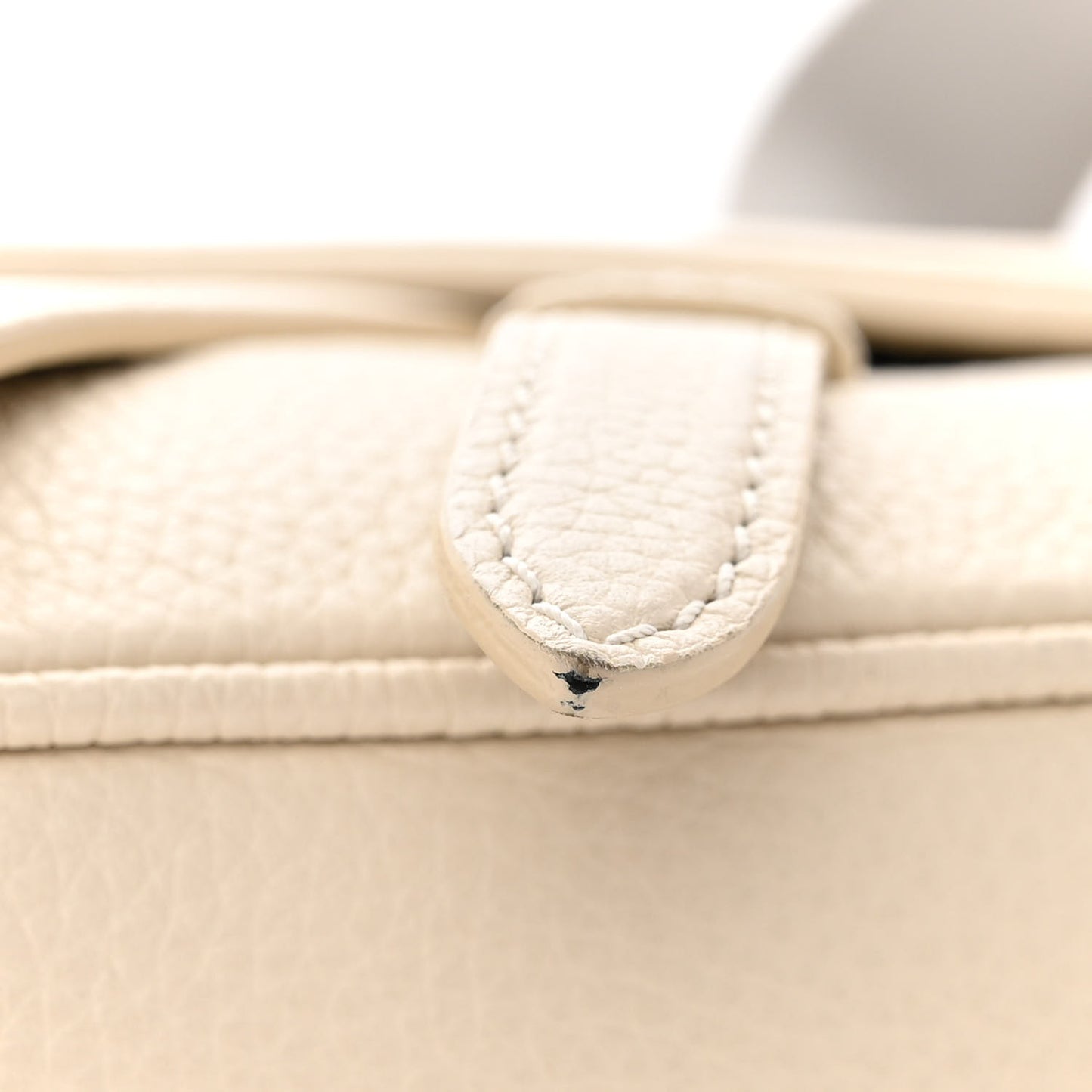 Grained Calfskin Mens Saddle Bag Latte