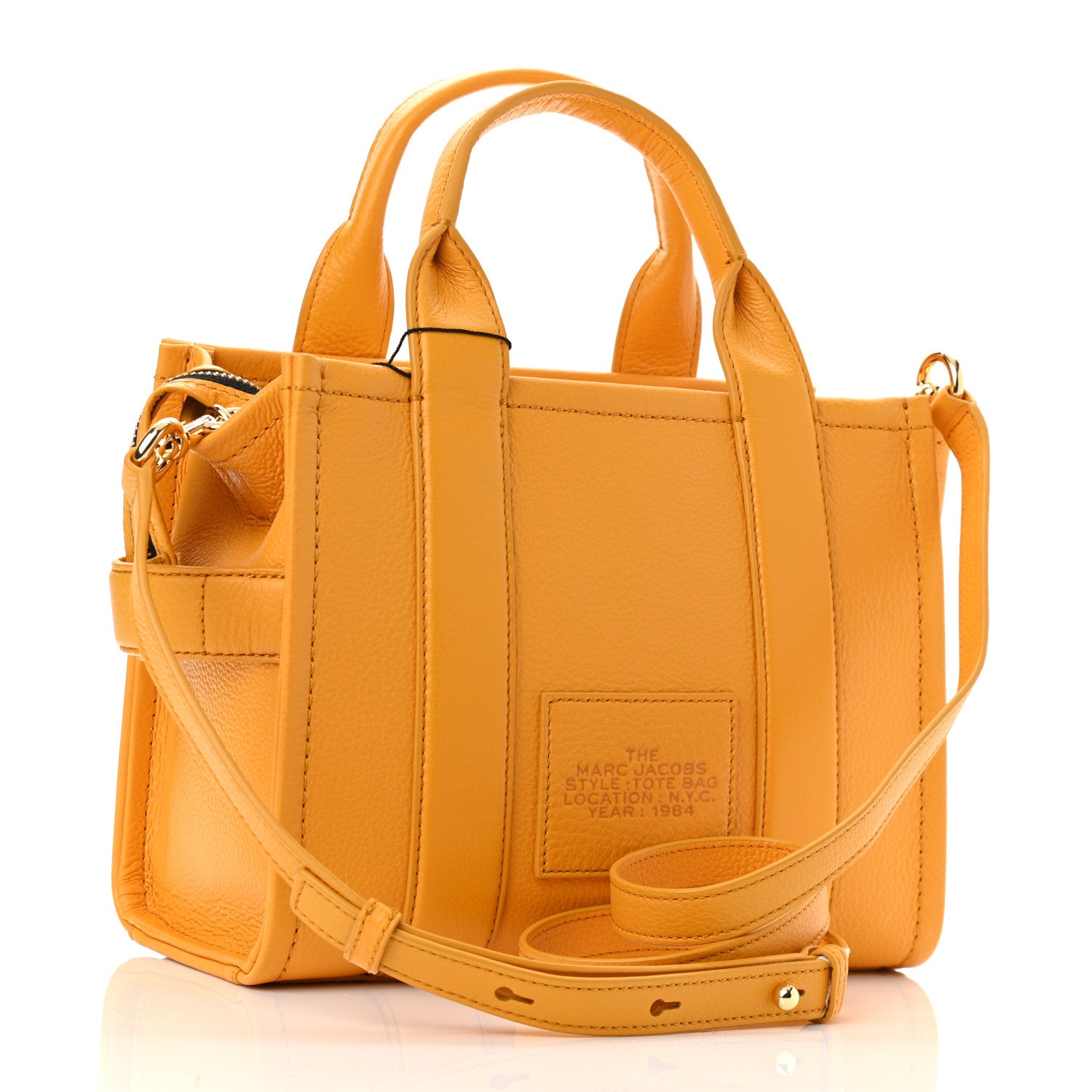 Marc Jacobs Grained Calfskin Small The Tote Bag Artisan Gold 2 of 9