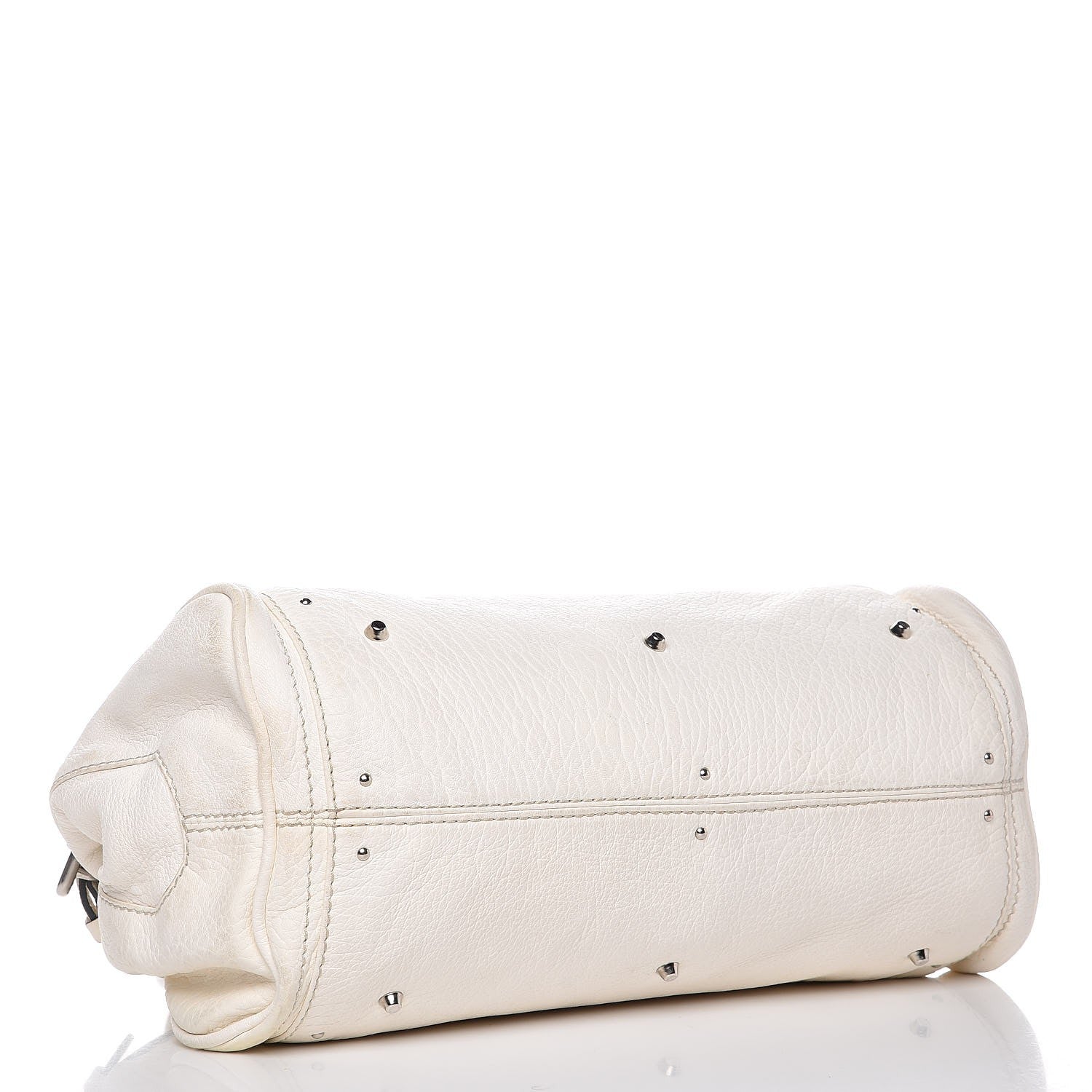 Chloe Calfskin Medium Paddington Satchel White 4 of 17