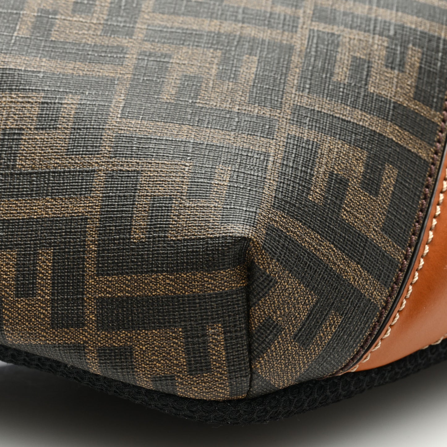 Glazed Fabric Vitello King FF 1974 Diagonal Belt Bag Tobacco Moro Cuoio