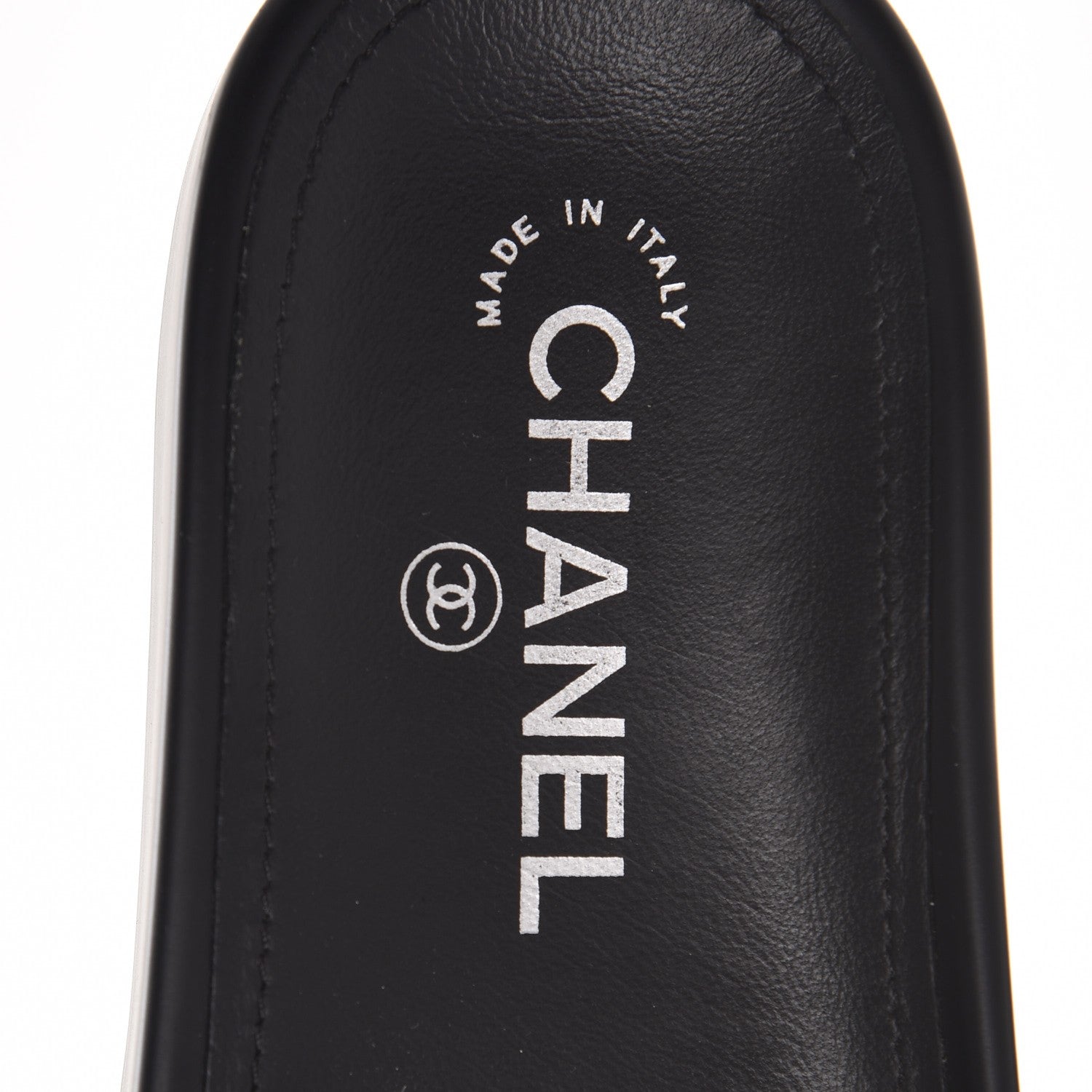 Chanel Tweed Lambskin Chain Flat Sandals 38 Black Multicolor 7 of 8