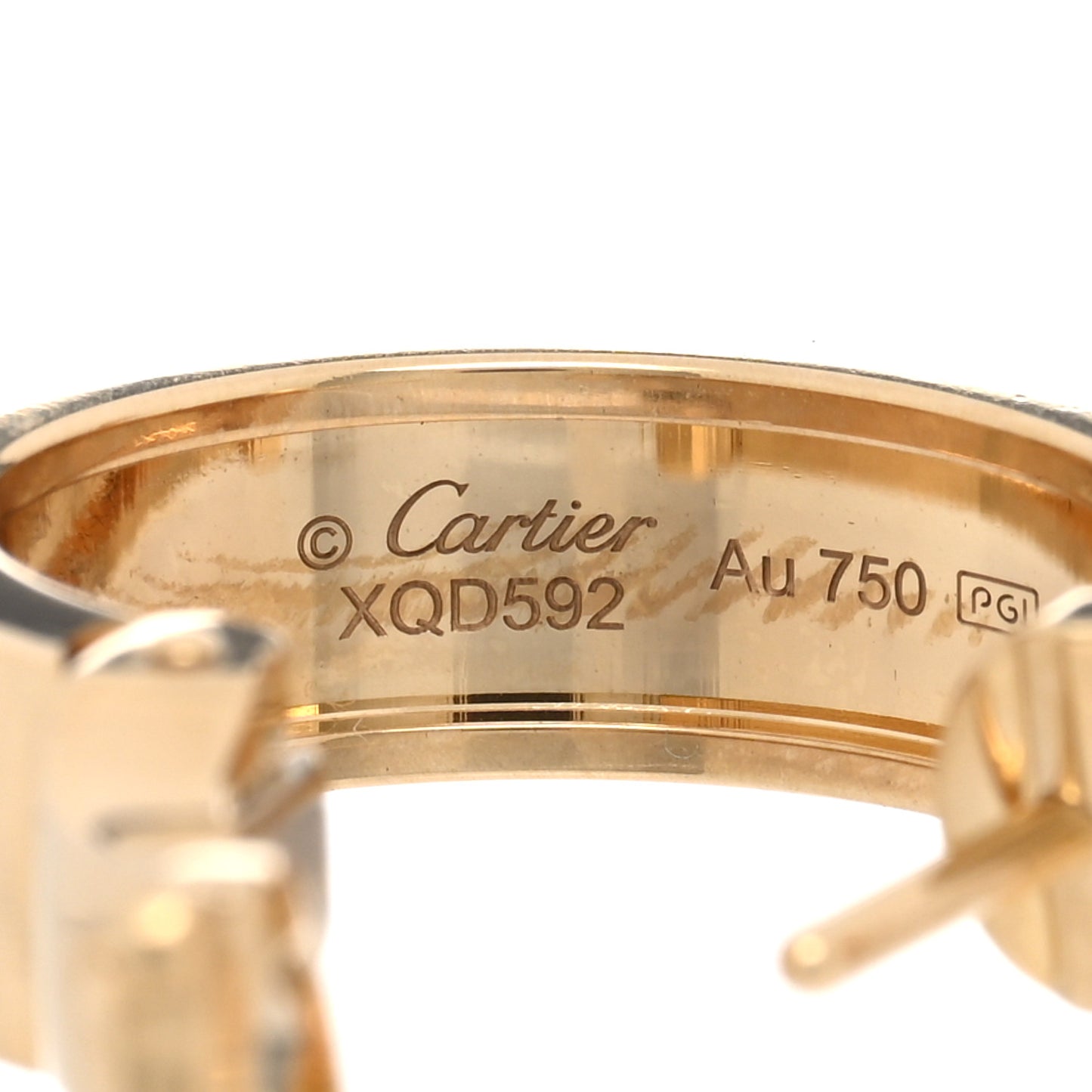 18K Yellow Gold Classic LOVE French Clip Hoop Earrings