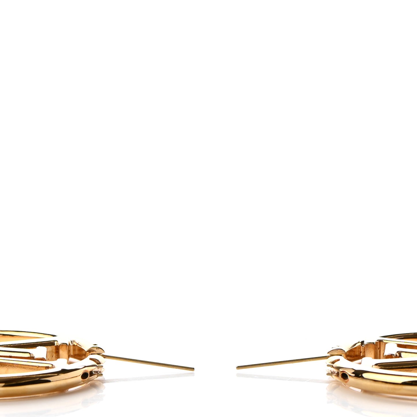 Metal Louise Hoop Earrings Gold