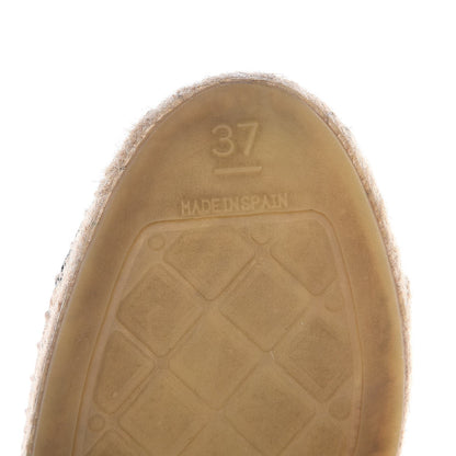 Chanel Lambskin CC Espadrilles 37 Beige Black 8 of 12
