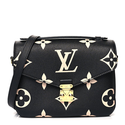 Louis Vuitton Empreinte Monogram Giant Pochette Metis Black Beige 1 of 10