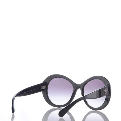 Chanel Oval CC Sunglasses 5372 Black 4 of 7