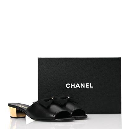 Chanel Lambskin CC Mules 38.5 Black 11 of 11