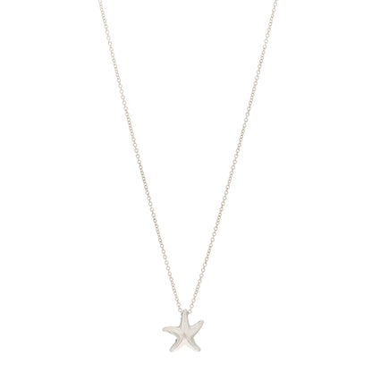 Tiffany Sterling Silver 12mm Elsa Peretti Starfish Pendant Necklace 1 of 4