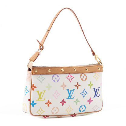 Louis Vuitton Monogram Multicolor Pochette Accessories White 3 of 9