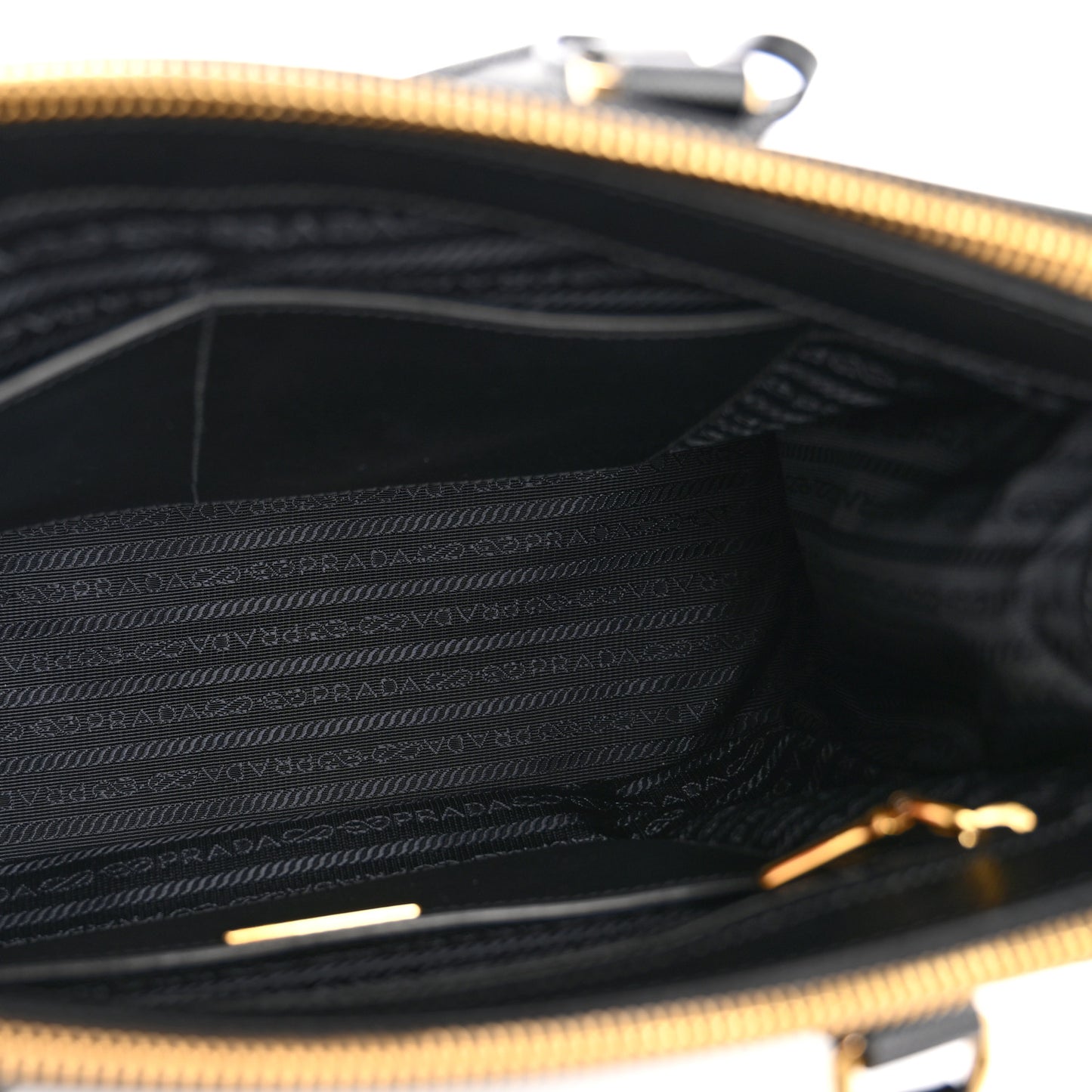Saffiano Lux Large Galleria Double Zip Tote Black