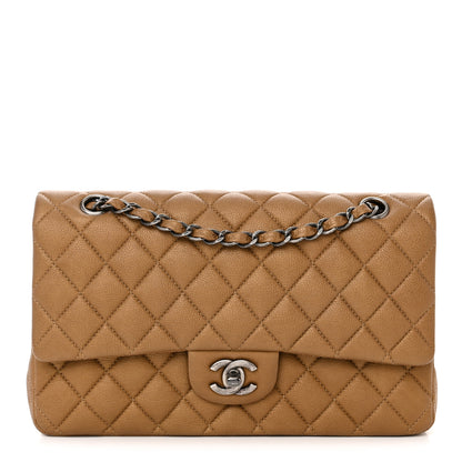 Chanel Metallic Calfskin Quilted Medium Double Flap Dark Gold 1 of 12