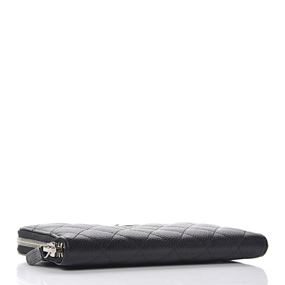 Chanel Caviar Quilted Large Gusset Zip Around Wallet Black 4 of 10