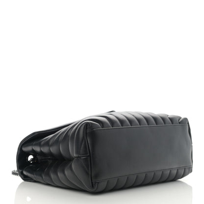 Saint Laurent Calfskin Y Quilted Monogram Medium Loulou Chain Satchel Black 5 of 15