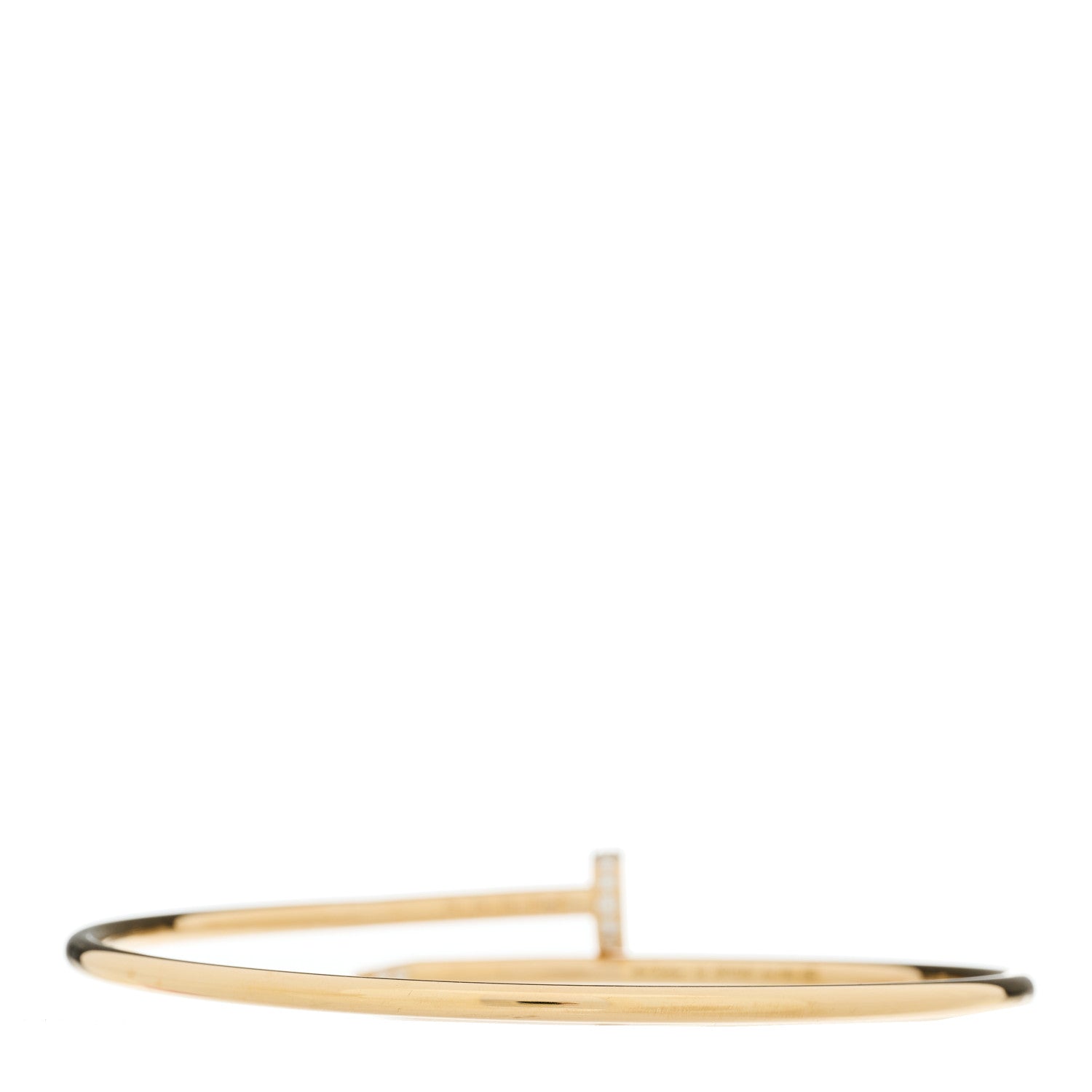 Cartier 18K Yellow Gold Diamond Small Juste Un Clou Bracelet 18 3 of 5