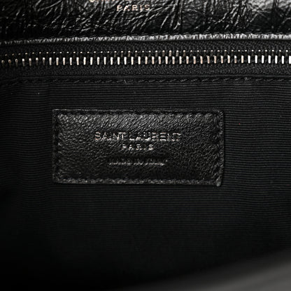 Saint Laurent Crinkled Calfskin Matelasse Monogram Medium Niki Chain Satchel Black 7 of 10