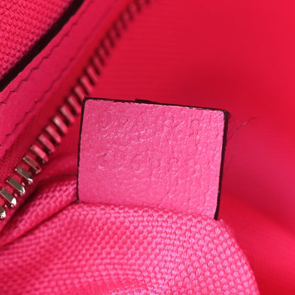 Gucci GG Supreme Monogram Textured Dollar Calfskin Currynew Print Medium Duffle Bag Pink Beige 7 of 10
