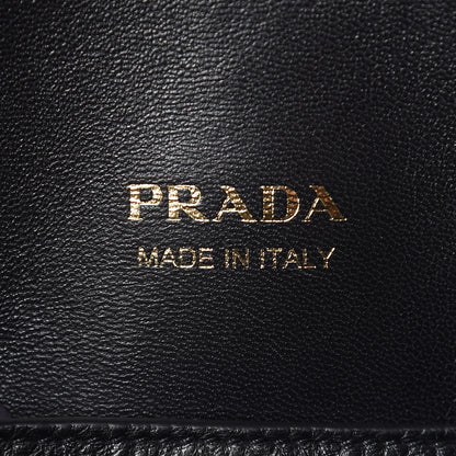 Prada Vitello Daino Flap Shoulder Bag Black 5 of 10