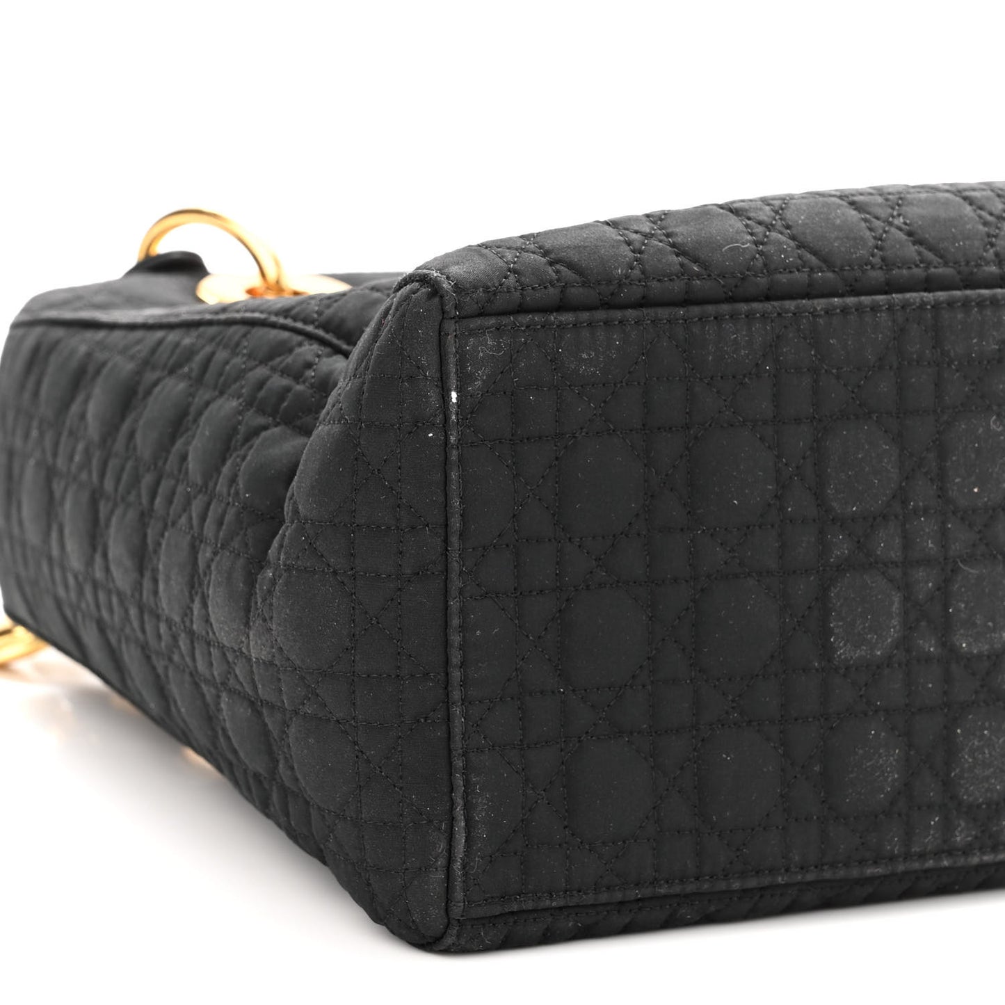 Nylon Cannage Medium Lady Dior Black