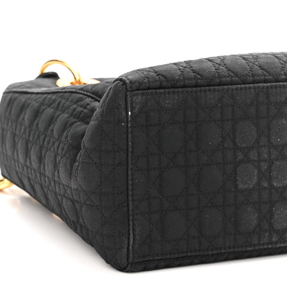 Christian Dior Nylon Cannage Medium Lady Dior Black 9 of 11