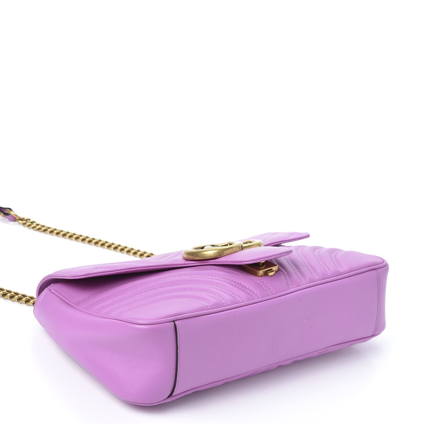 Calfskin Matelasse Medium GG Marmont Shoulder Bag Candy Mousse