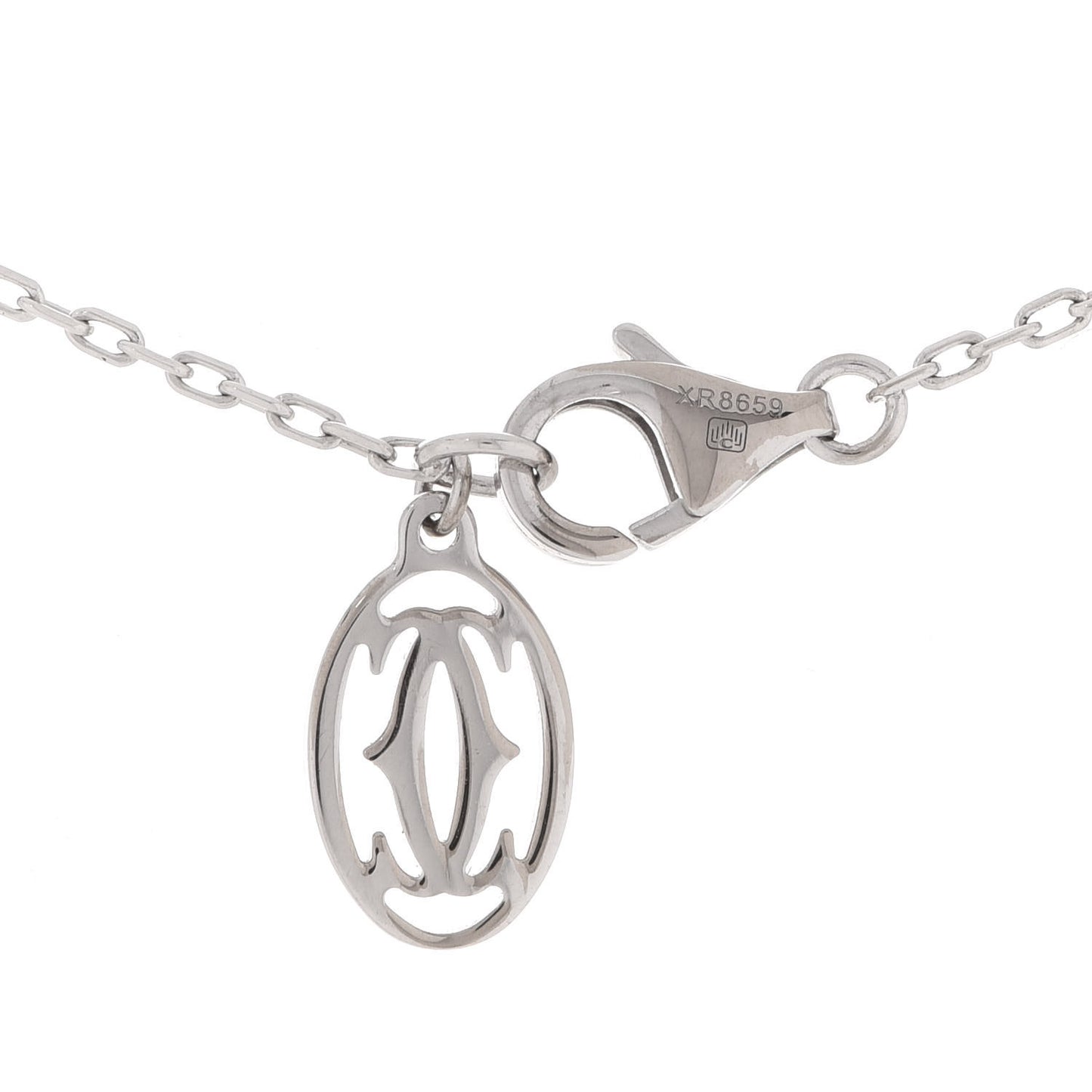 18K White Gold Diamond XS D'Amour Pendant Necklace