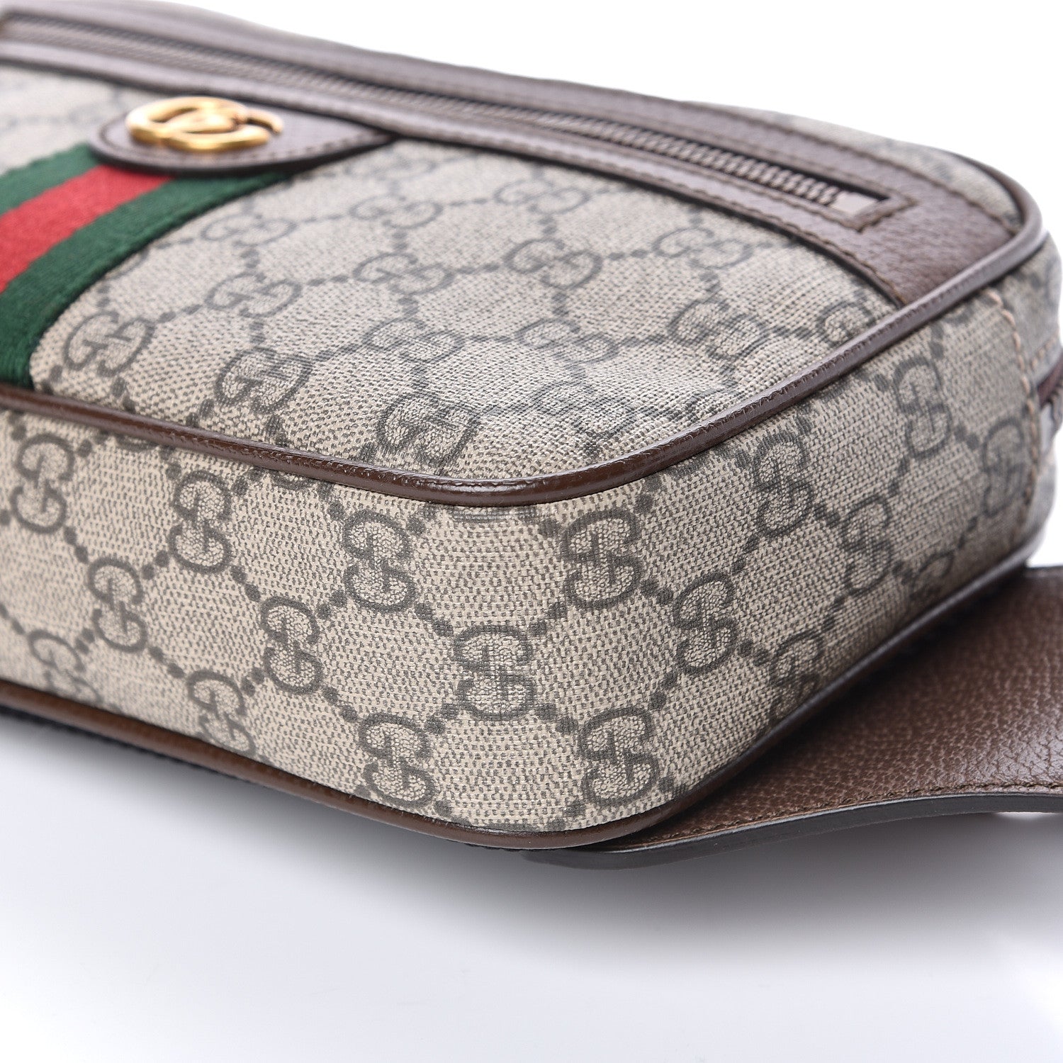 Gucci Soft GG Supreme Monogram Medium Ophidia Belt Bag Dark Brown 9 of 10