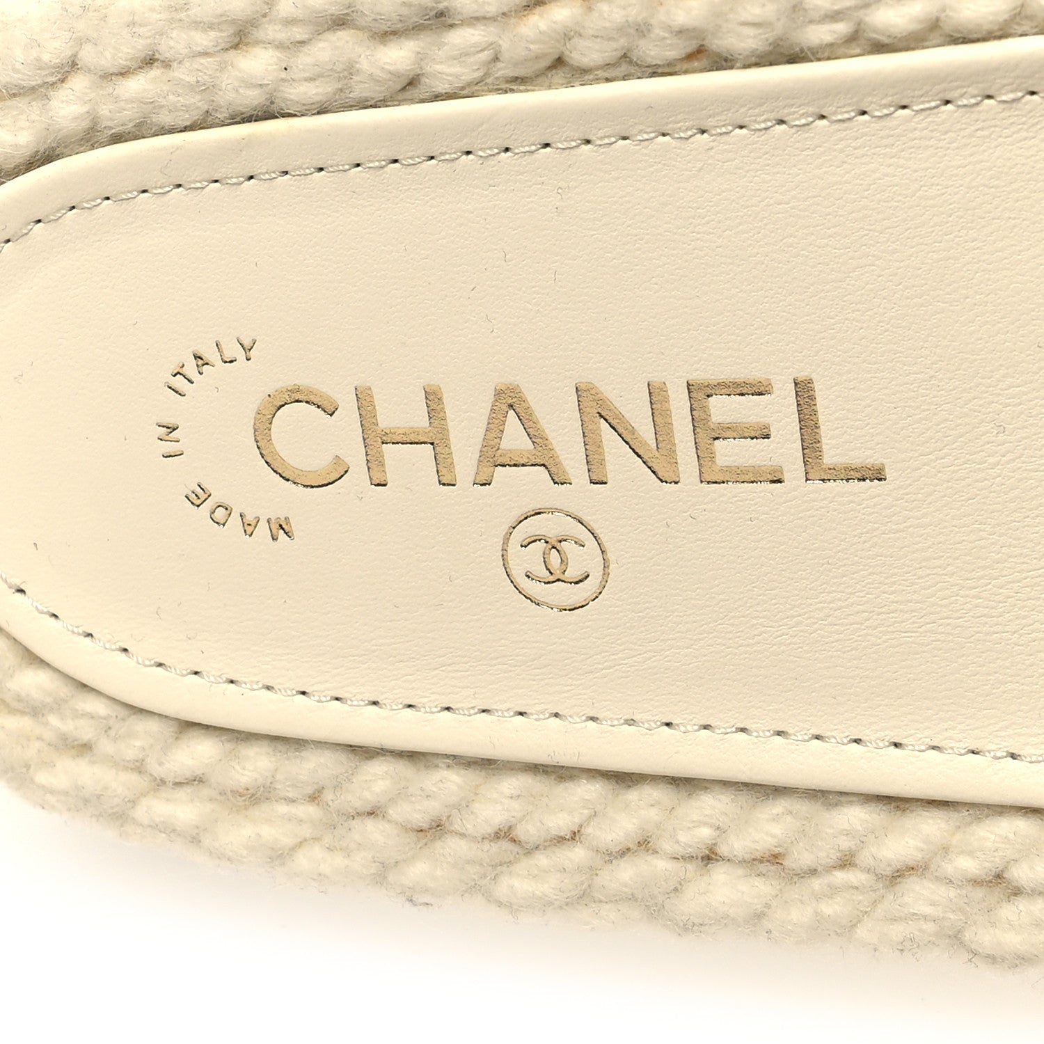 Chanel Braided Knit CC Mules 39 Ecru 8 of 9