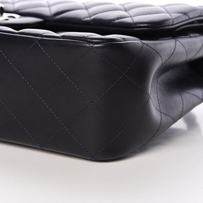 Chanel Lambskin Quilted Jumbo Double Flap Navy 12 of 15