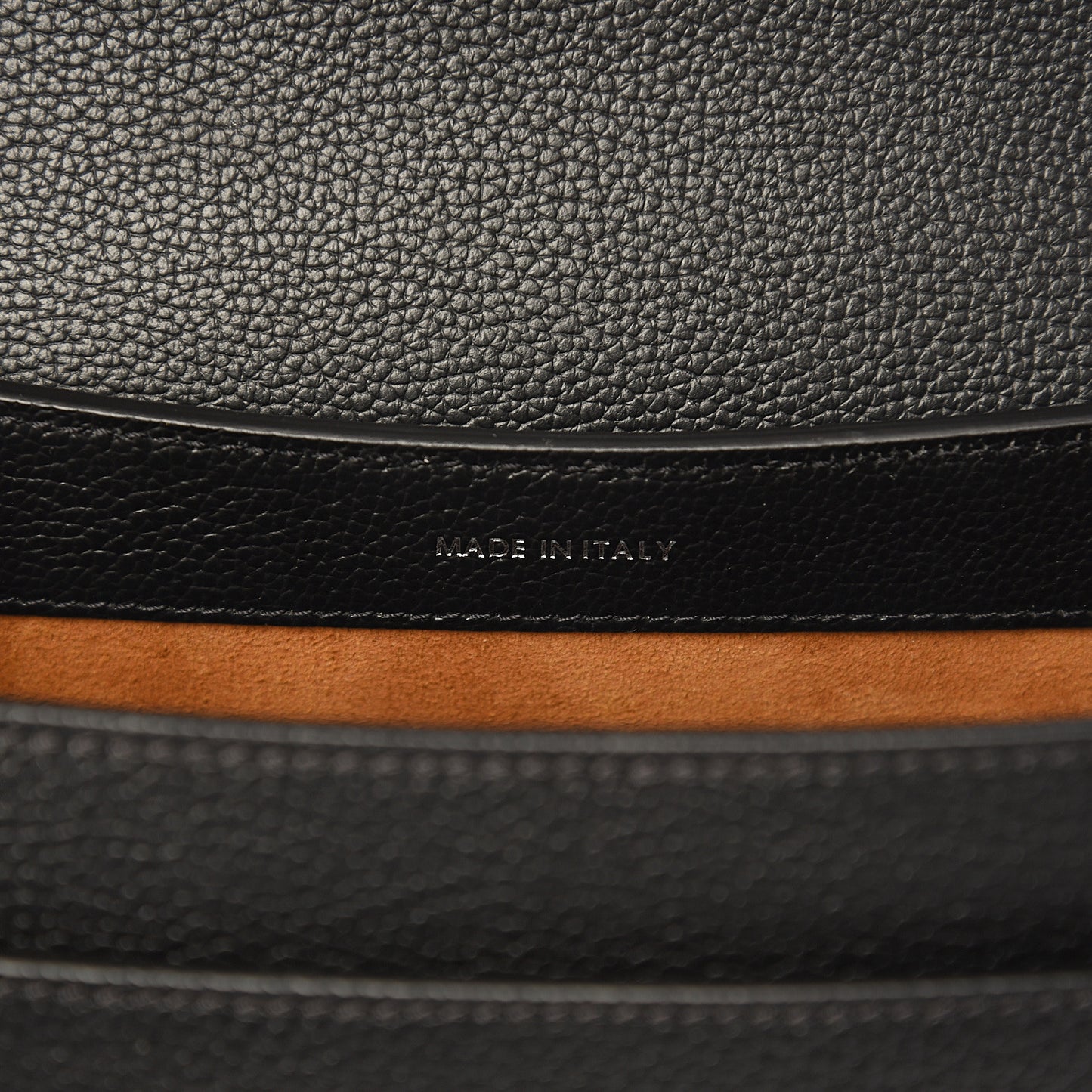 Grained Calfskin Small Patricia Shoulder Bag Black